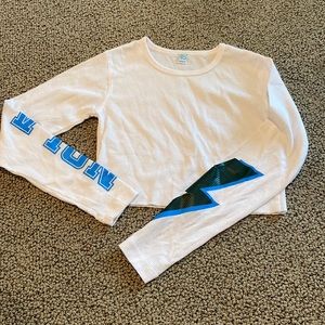 NWOT Tulane University White Waffle Knit Long Sleeved Shirt Size Small- Like New